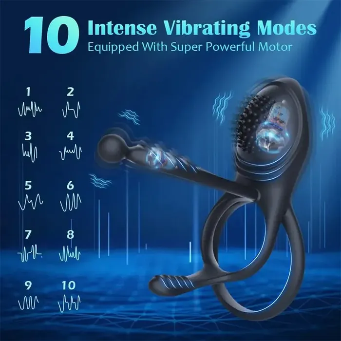 Dual Motor Vibrating Cock Ring OOTYEMO Couples