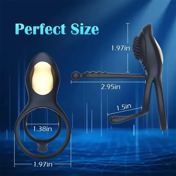 Dual Motor Vibrating Cock Ring OOTYEMO Couples
