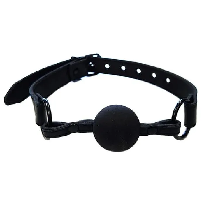 Rouge Garments Restraints Rouge Garments Black Leather Ball Gag