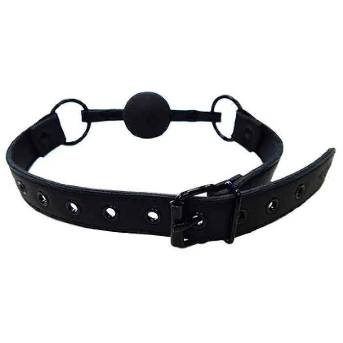 Rouge Garments Restraints Rouge Garments Black Leather Ball Gag