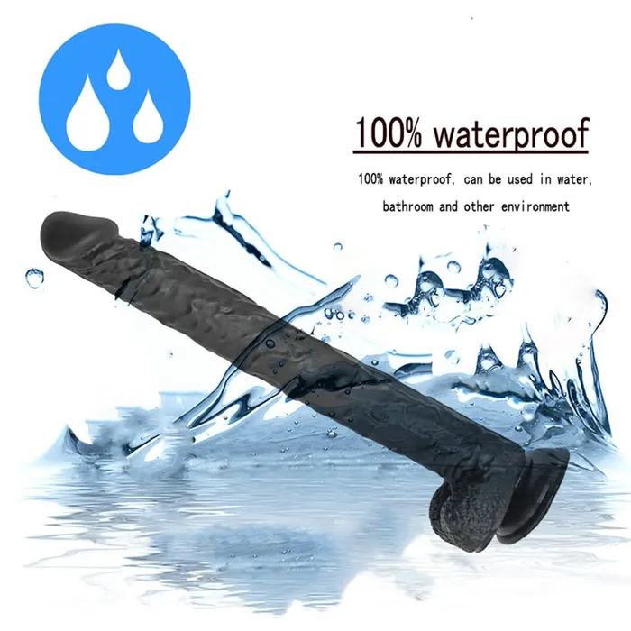 MD Anal MD Laser Super XLarge Realistic Dildo Anal Snake 40cm Black