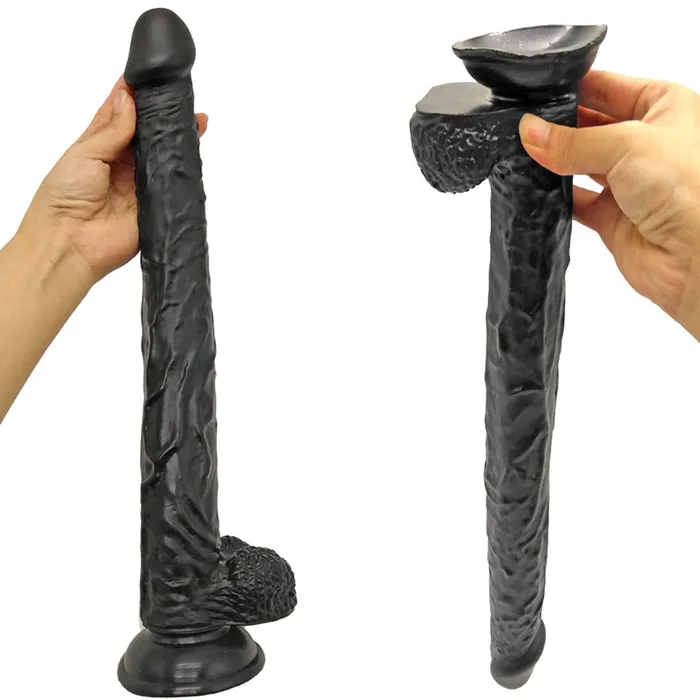 MD Anal MD Laser Super XLarge Realistic Dildo Anal Snake 40cm Black