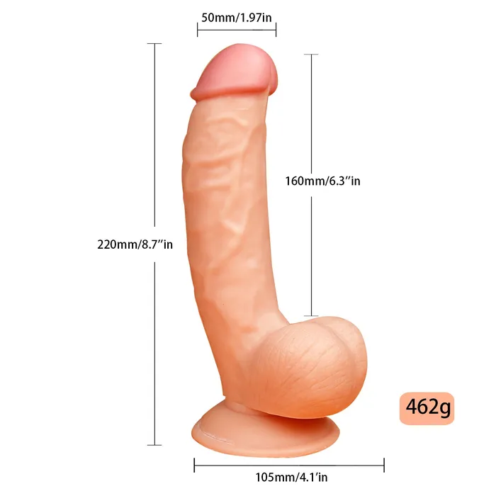 MD Female Sex Toys MD King 9 Inch Realistic Dildo with Suction Cup