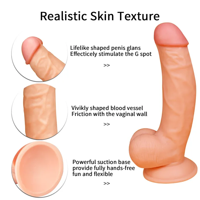 MD Female Sex Toys MD King 9 Inch Realistic Dildo with Suction Cup