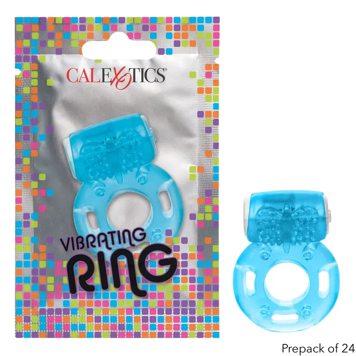 CalExotics Male Sex Toys Foil Pack Vibrating Ring Prepack of 24