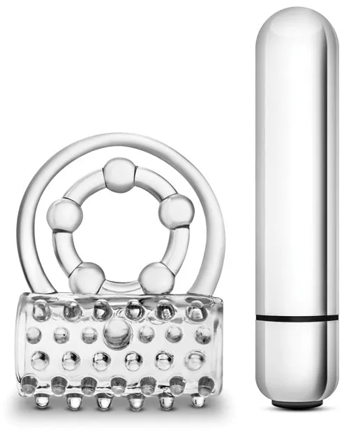Dildos Blush Novelties Blush Stay Hard Super Clitifier Cock Ring Clear