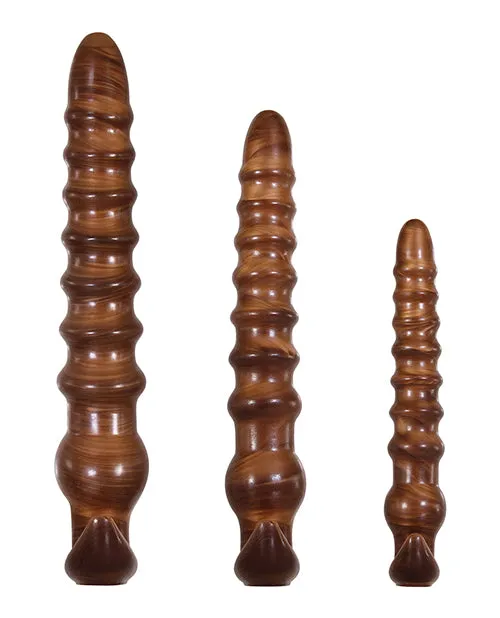Evolved Novelties INC Anal Evolved Twisted Love 3 Pc Plug Set Gold