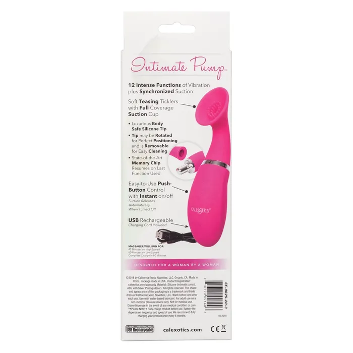 Female Sex Toys CalExotics Intimate Pump Rechargeable Climaxer Pump