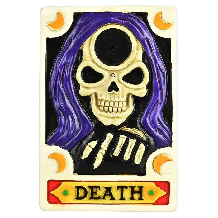 iloveexcitement Vibrators Death Tarot Card 5 Polyresin Incense Burner