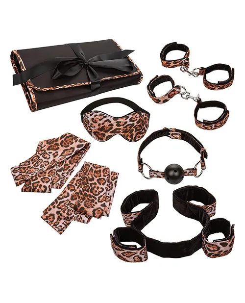 Unleashed Surrender Set Animal Print California Exotic Novelties Anal