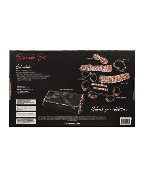 Unleashed Surrender Set Animal Print California Exotic Novelties Anal