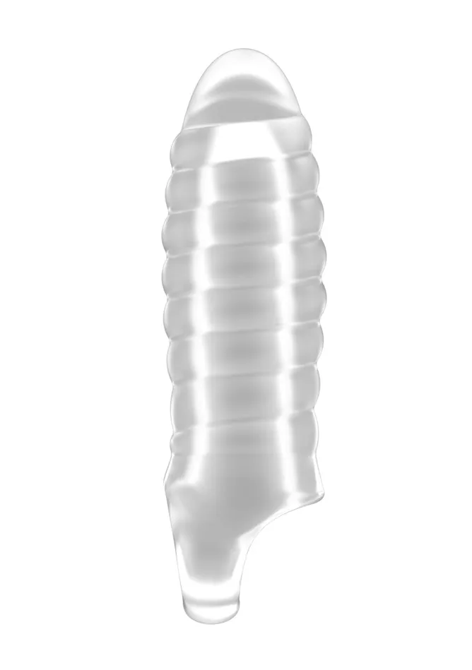 No36 Stretchy Thick Penis Extension Translucent Shots America Male Sex Toys